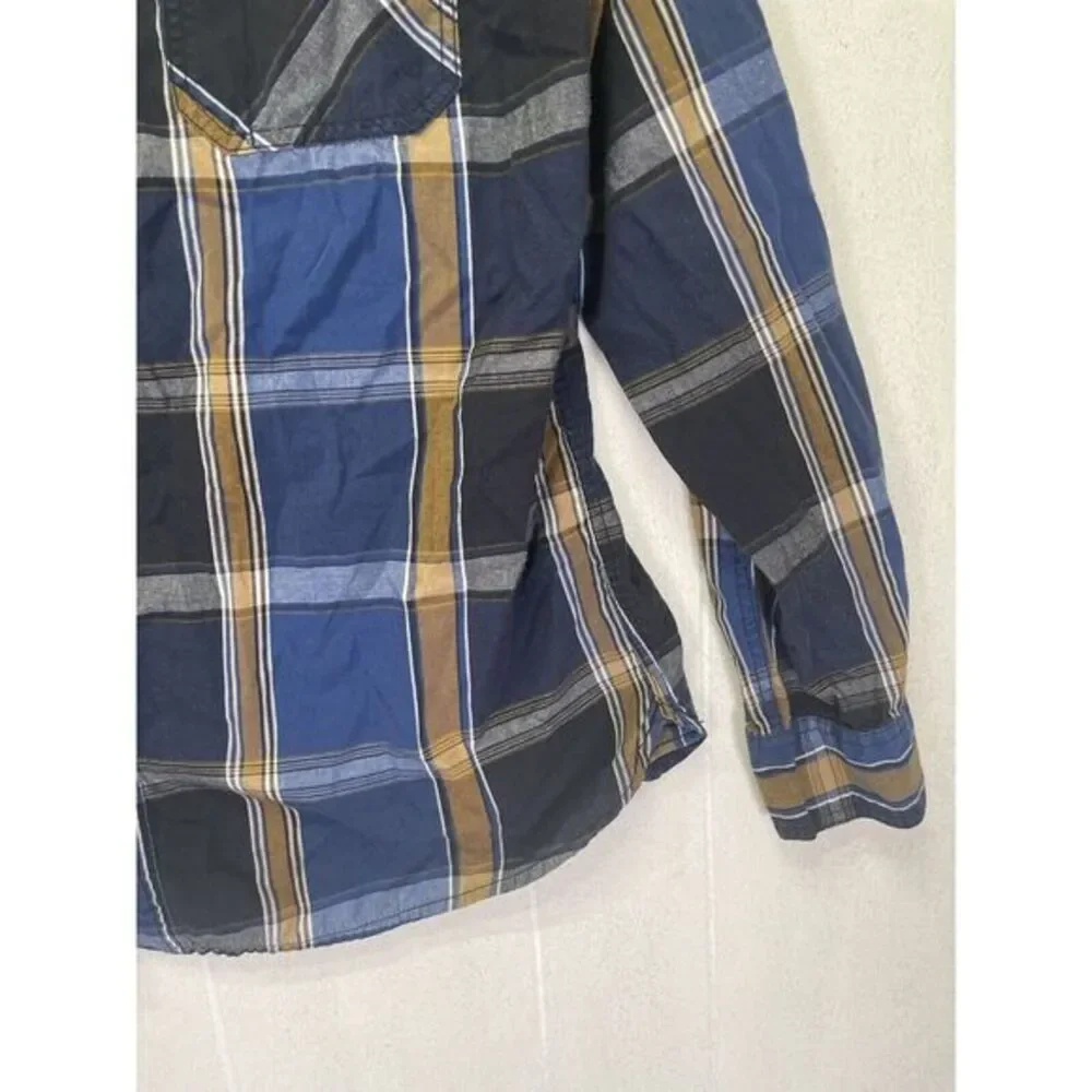 Levi's Plaid Shirt Men XL‎  Blue Western Classiccore Corpcore Careerwear